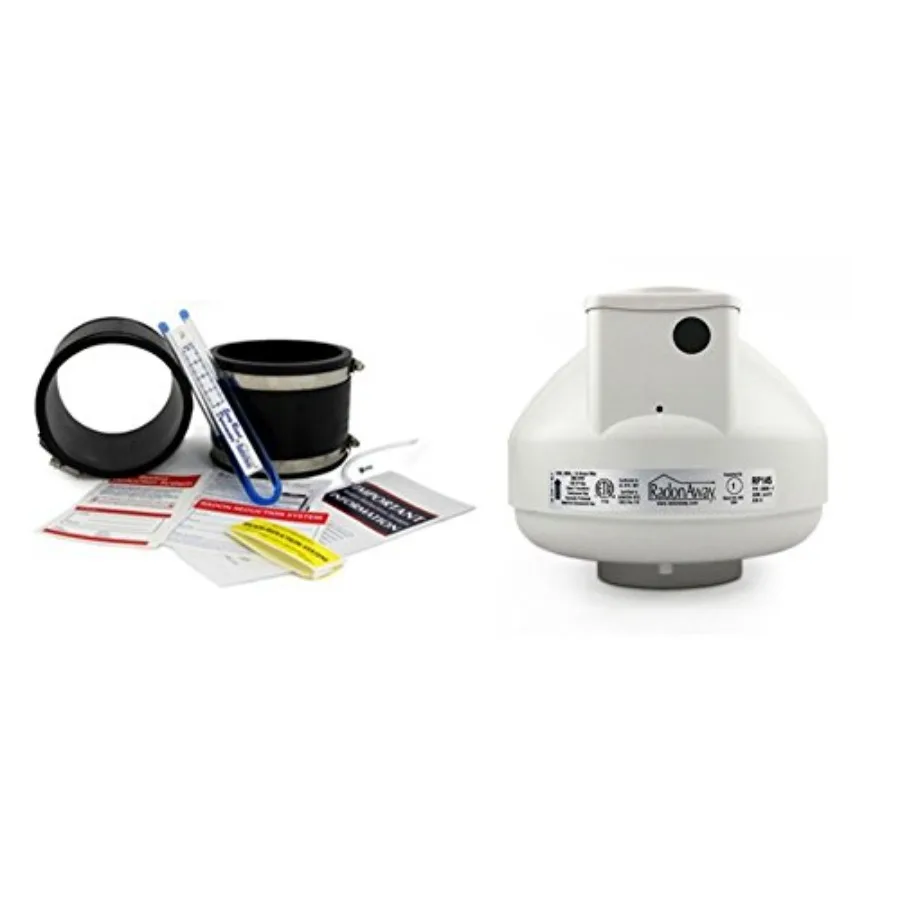 RadonAway RP145c Fan with Install Kit Including Rubber Couplings Dynameter and Labels for Effective Radon Mitigation in Basemen
RadonAway RP145c Fan with Install Kit Including Rubber Couplings Dynameter and Labels for Effective Radon Mitigation in Basemen