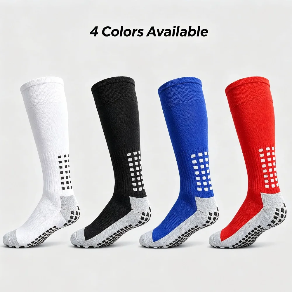 Non Slip Grip Soccer Socks Men Women Anti-Slip Silicone Pads Long Knee High Football Socks Breathable Cushioned Sports Socks
Non Slip Grip Soccer Socks Men Women Anti-Slip Silicone Pads Long Knee High Football Socks Breathable Cushioned Sports Socks