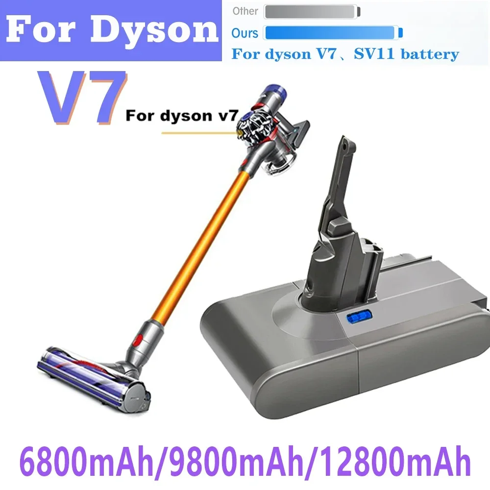 SV11 21.6V 6800mAh/12800mAh Lithium Rechargeable Battery for Dyson SV11 V7 FLUFFY V7 Animal V7 trigger Vacuum Cleaner
SV11 21.6V 6800mAh/12800mAh Lithium Rechargeable Battery for Dyson SV11 V7 FLUFFY V7 Animal V7 trigger Vacuum Cleaner
