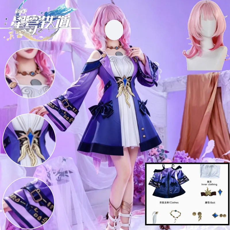 New Honkai: Star Rail Cyrene Elysia Cosplay Costume Casual Wear Outerwear Dress Women Halloween Cosplay Cyrene Outfit Wig Set
New Honkai: Star Rail Cyrene Elysia Cosplay Costume Casual Wear Outerwear Dress Women Halloween Cosplay Cyrene Outfit Wig Set