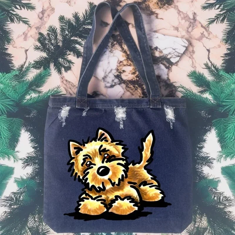 life is better with a cairn terrier animal dog friends gift Retro Leisure Cowboy Solid Zipper Light Tote Bag High Quality
life is better with a cairn terrier animal dog friends gift Retro Leisure Cowboy Solid Zipper Light Tote Bag High Quality