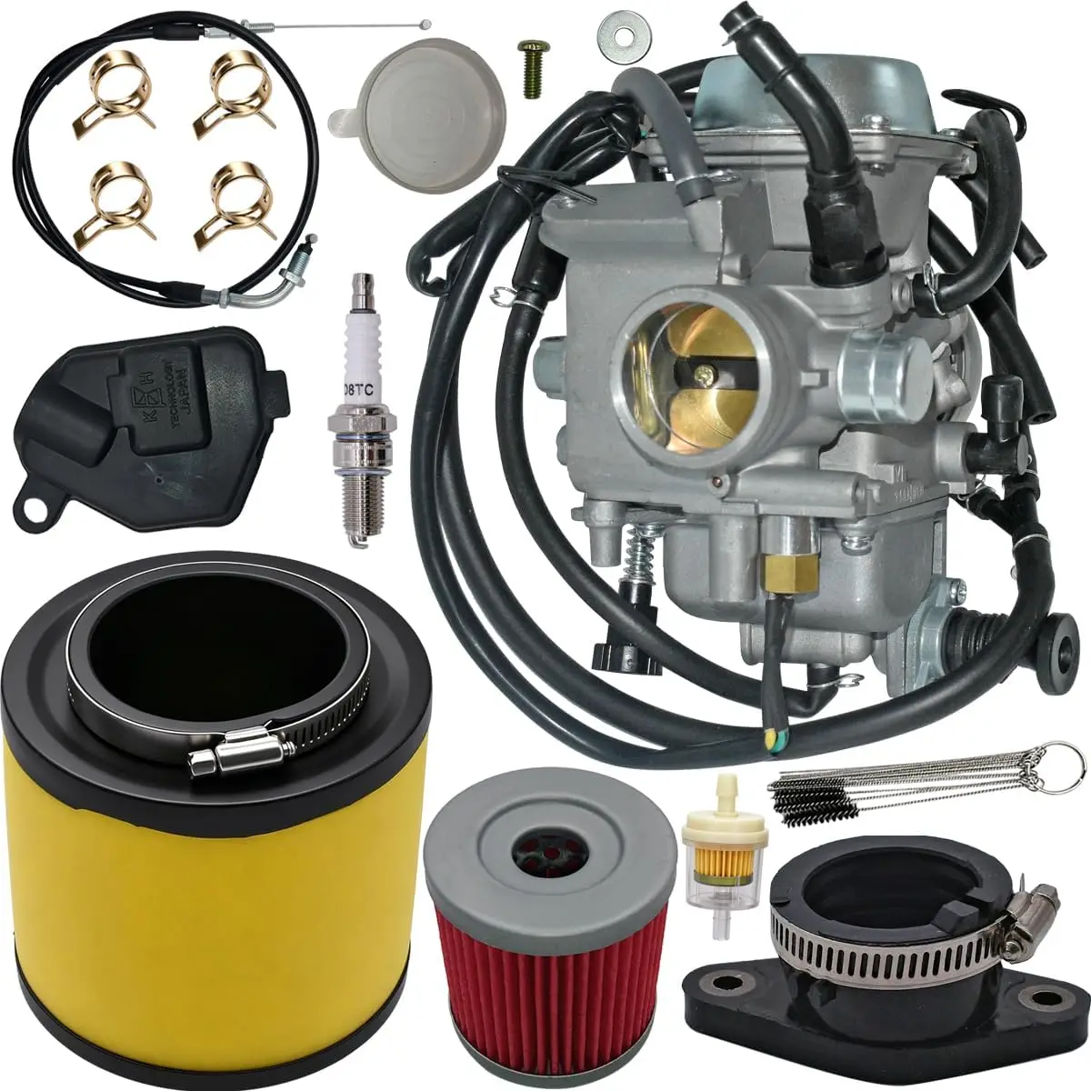 TRX350 Carburetor Kit Fit for Honda Rancher 350 TRX350FE TRX350FM TRX350TE TRX350TM 2000-2006 4 Stroke ATV with Air Filter & Oil
TRX350 Carburetor Kit Fit for Honda Rancher 350 TRX350FE TRX350FM TRX350TE TRX350TM 2000-2006 4 Stroke ATV with Air Filter & Oil
