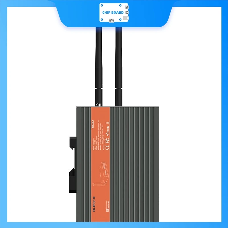 EDATEC IPC2110 Industrial PC: Features Broadcom BCM2711, WiFi, eMMC, DDR, based on Raspberry Pi