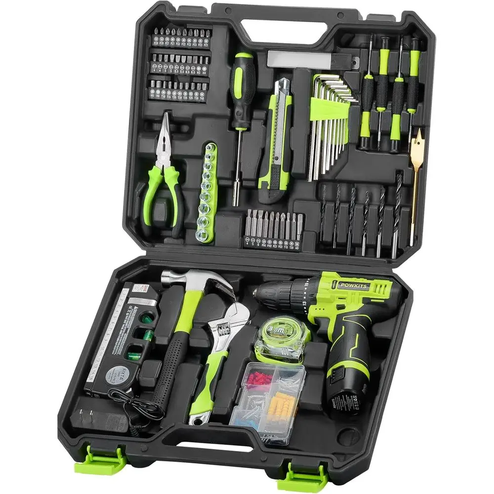 12V Cordless Drill Kit with Battery, 142-Piece Set for Homeowners and DIY Enthusiasts
12V Cordless Drill Kit with Battery, 142-Piece Set for Homeowners and DIY Enthusiasts