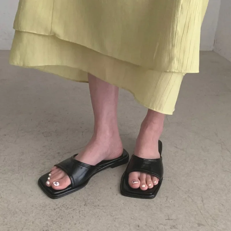 Women's Shoes 2025 Hot Sale Open Toe Women's Slippers outdoor Daily Slippers Women Square Toe concise low Heel Female Sandals
Women's Shoes 2025 Hot Sale Open Toe Women's Slippers outdoor Daily Slippers Women Square Toe concise low Heel Female Sandals