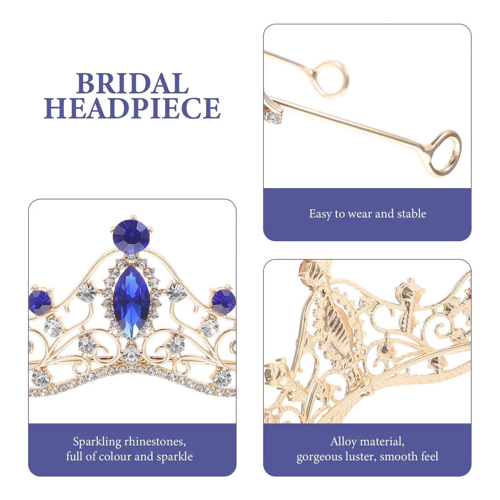 Baroque Crown Bridal Headpieces Rhinestone Decor Tiaras for Women Wedding Banquet Party Hairband Lightweight Portable
Baroque Crown Bridal Headpieces Rhinestone Decor Tiaras for Women Wedding Banquet Party Hairband Lightweight Portable