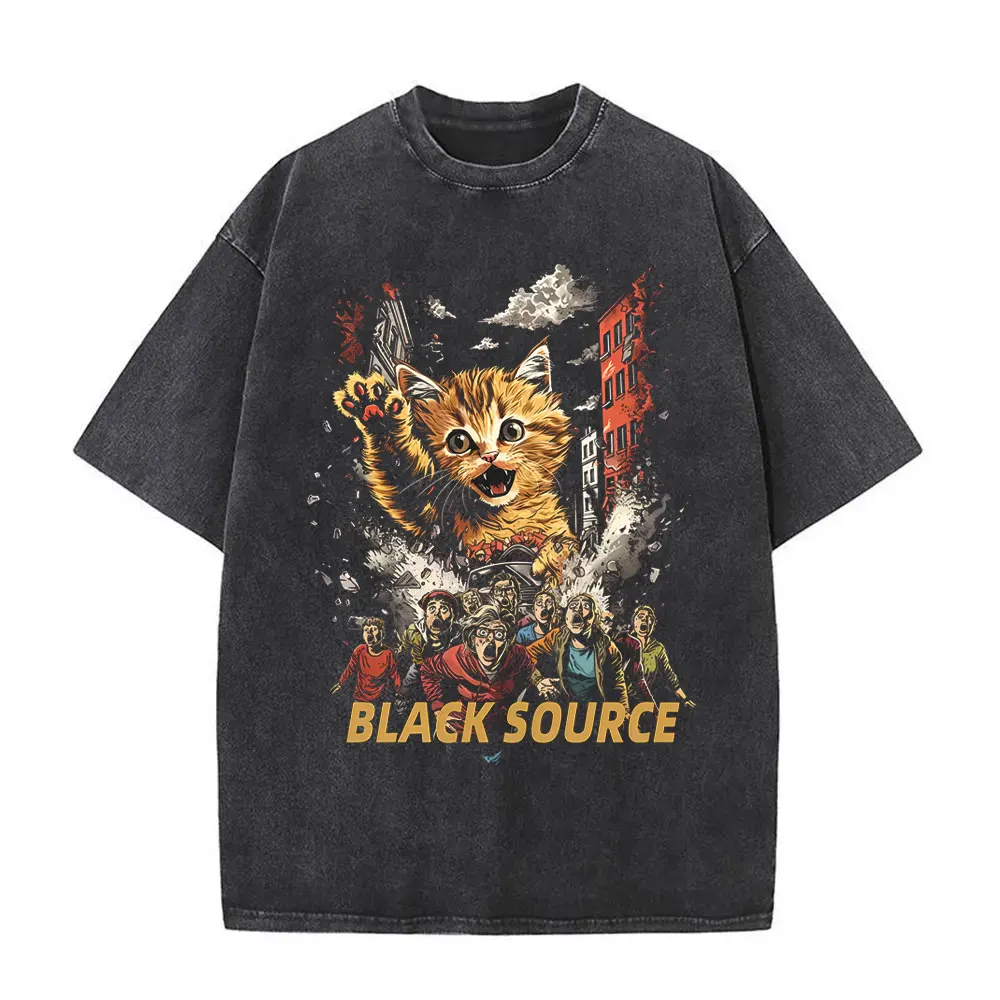 Japanese Cat Funny Vintage Washed T-shirts Men Women Casual Humor Style Short Sleeve Tee Shirt Unisex Oversized Cotton T Shirts
Japanese Cat Funny Vintage Washed T-shirts Men Women Casual Humor Style Short Sleeve Tee Shirt Unisex Oversized Cotton T Shirts