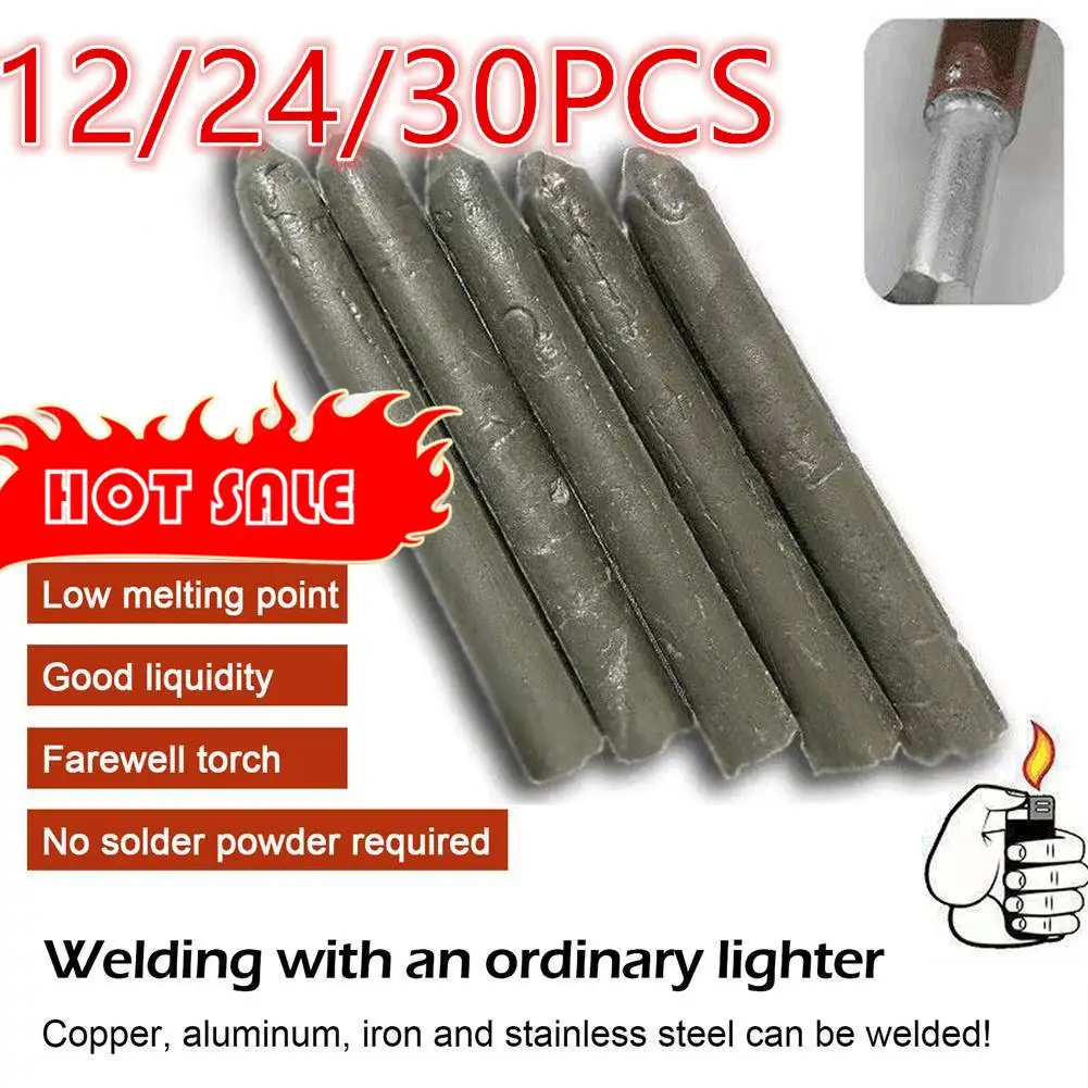 12/24/30PCS Low Temperature Welding Rods Aluminum Stainless Steel For Repair Holes Easy Melt Copper Iron Holes Agent Kits
12/24/30PCS Low Temperature Welding Rods Aluminum Stainless Steel For Repair Holes Easy Melt Copper Iron Holes Agent Kits