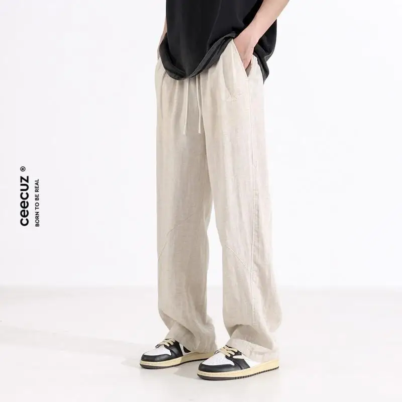 Ceecuz Cool Feeling Breathable Cotton Lin Men's Summer New Loose Drapey Straight Leg Casual Pants Thin Model Casual Trousers
Ceecuz Cool Feeling Breathable Cotton Lin Men's Summer New Loose Drapey Straight Leg Casual Pants Thin Model Casual Trousers