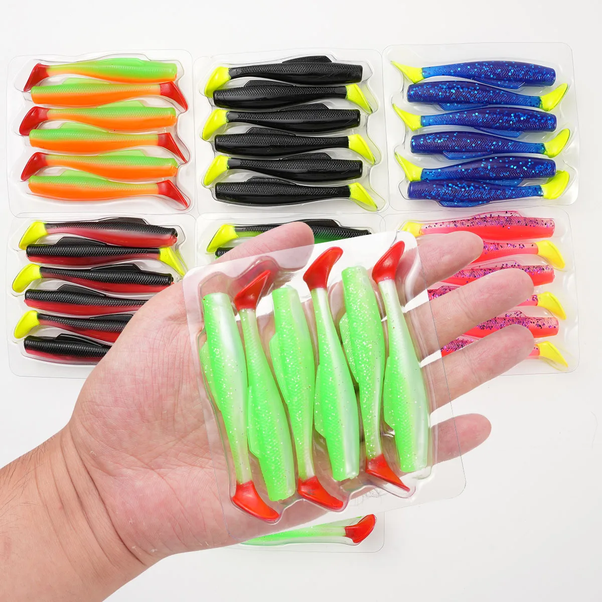 6Pcs/bag Soft Plastic Lure 8.5cm Bait Silicone Material Soft Artificial Fishing Lures Worm Fishing Lure Swimbait Tail Soft Lur
6Pcs/bag Soft Plastic Lure 8.5cm Bait Silicone Material Soft Artificial Fishing Lures Worm Fishing Lure Swimbait Tail Soft Lur