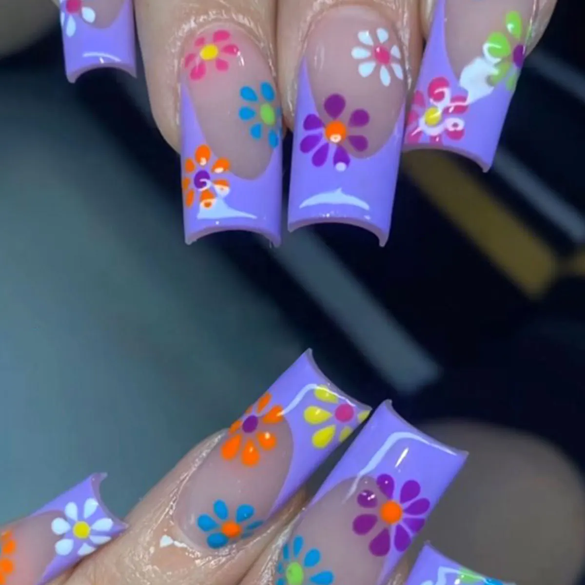 24pcs Purple French Fake Nail Art Sweet Flower Design Mid-length Square Nails Sets Press on Simple Nails Tip Finished False Nail
24pcs Purple French Fake Nail Art Sweet Flower Design Mid-length Square Nails Sets Press on Simple Nails Tip Finished False Nail