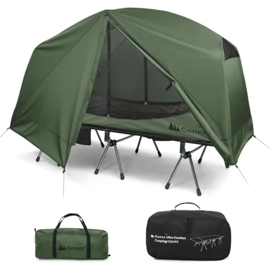 Camping Tent Cot for Adults 1-Person Off-Ground Folding Portable Easy Set-up Tent Cot Combo Supports 350lbs for Hiking Backpack
Camping Tent Cot for Adults 1-Person Off-Ground Folding Portable Easy Set-up Tent Cot Combo Supports 350lbs for Hiking Backpack