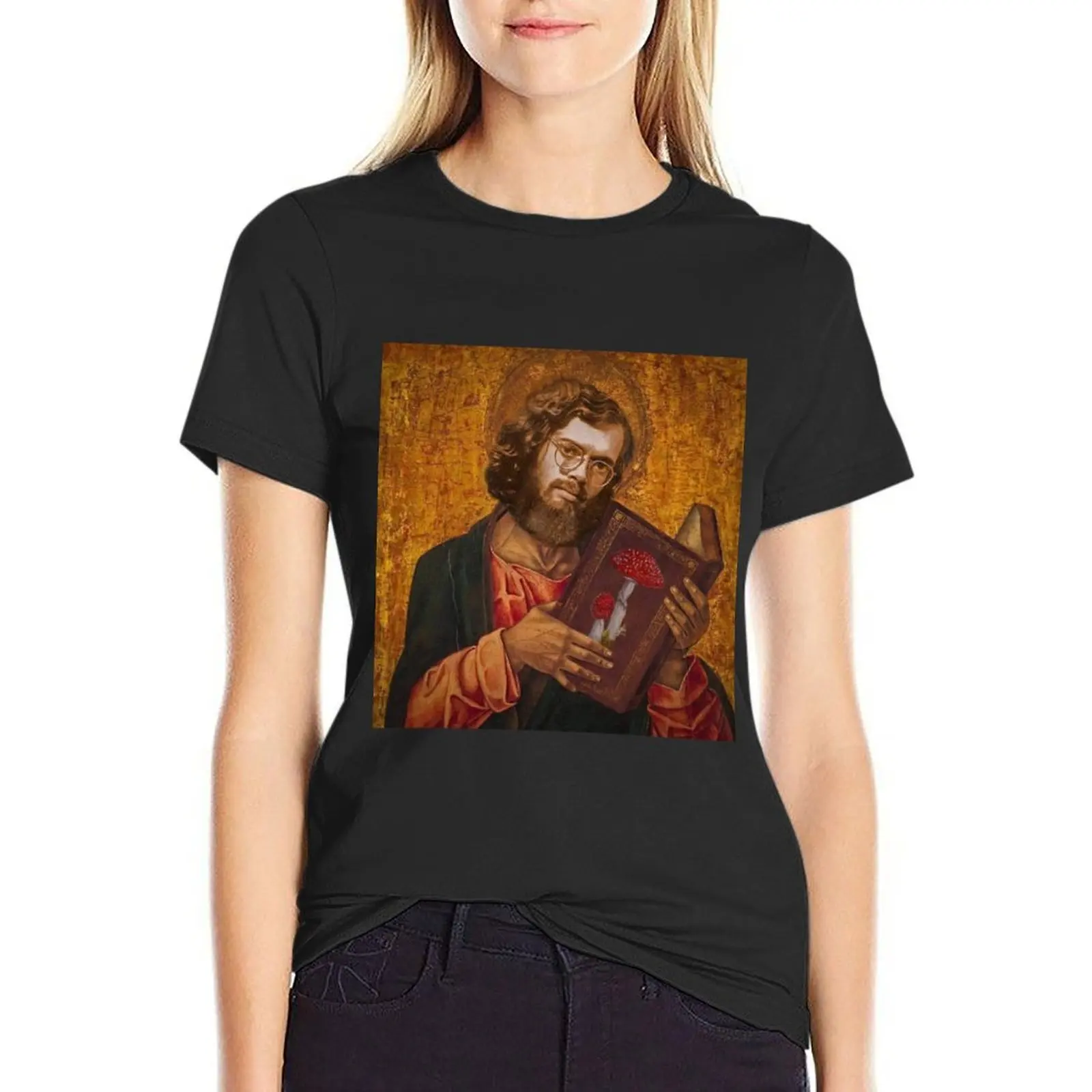 Saint Terence McKenna T-Shirt cute tops Female clothing kawaii clothes tight shirts for Women
Saint Terence McKenna T-Shirt cute tops Female clothing kawaii clothes tight shirts for Women