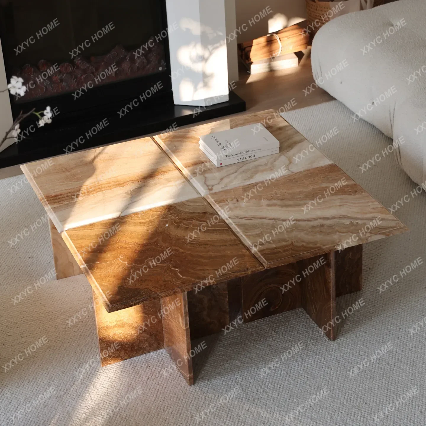 Living room natural jade coffee table small apartment medium and ancient style square coffee table
Living room natural jade coffee table small apartment medium and ancient style square coffee table