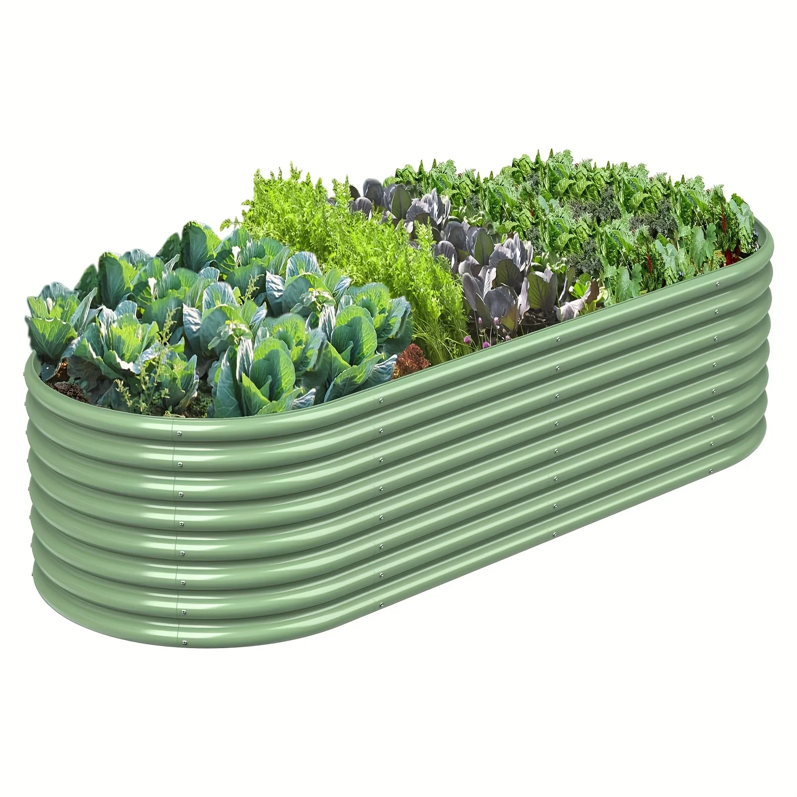 Outdoor Metal Planter Raised Garden Bed, W/ Installation Tools, Durable, Weather-Resistant, Easy Assembly, Spacious Large Garden Bed for Vegetables, Flowers, Herbs, Fruits, Succulents, Ideal for Patio Backyard Balcony Gardening, Green/ White
Outdoor Metal Planter Raised Garden Bed, W/ Installation Tools, Durable, Weather-Resistant, Easy Assembly, Spacious Large Garden Bed for Vegetables, Flowers, Herbs, Fruits, Succulents, Ideal for Patio Backyard Balcony Gardening, Green/ White
