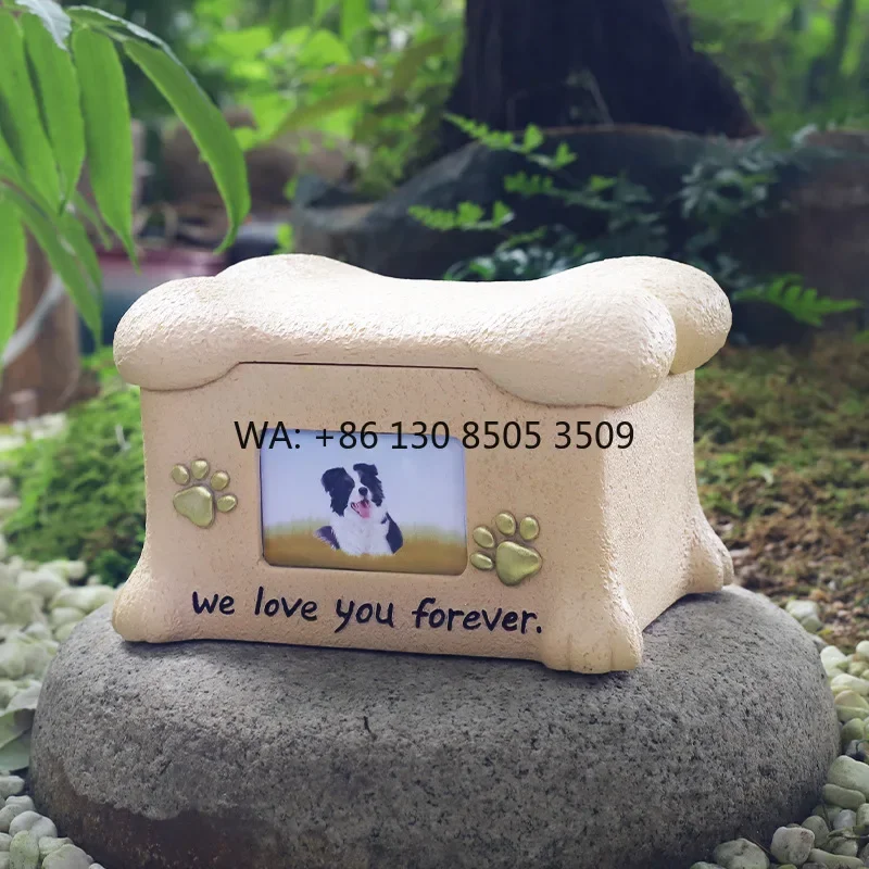 In Stock Creative Polyresin Pet Dog Cremation Urn with Photo Frame Casket Memorial Funeral Supplies
In Stock Creative Polyresin Pet Dog Cremation Urn with Photo Frame Casket Memorial Funeral Supplies