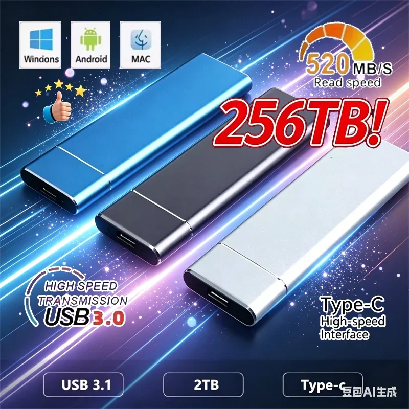 Новый миниатюрный портативный USB SSD 1 ТБ 2 ТБ, высокоскоростной оригинальный накопитель USB 3.0, внешний жесткий диск для компьютеров и ноутбуков
Новый миниатюрный портативный USB SSD 1 ТБ 2 ТБ, высокоскоростной оригинальный накопитель USB 3.0, внешний жесткий диск для компьютеров и ноутбуков
