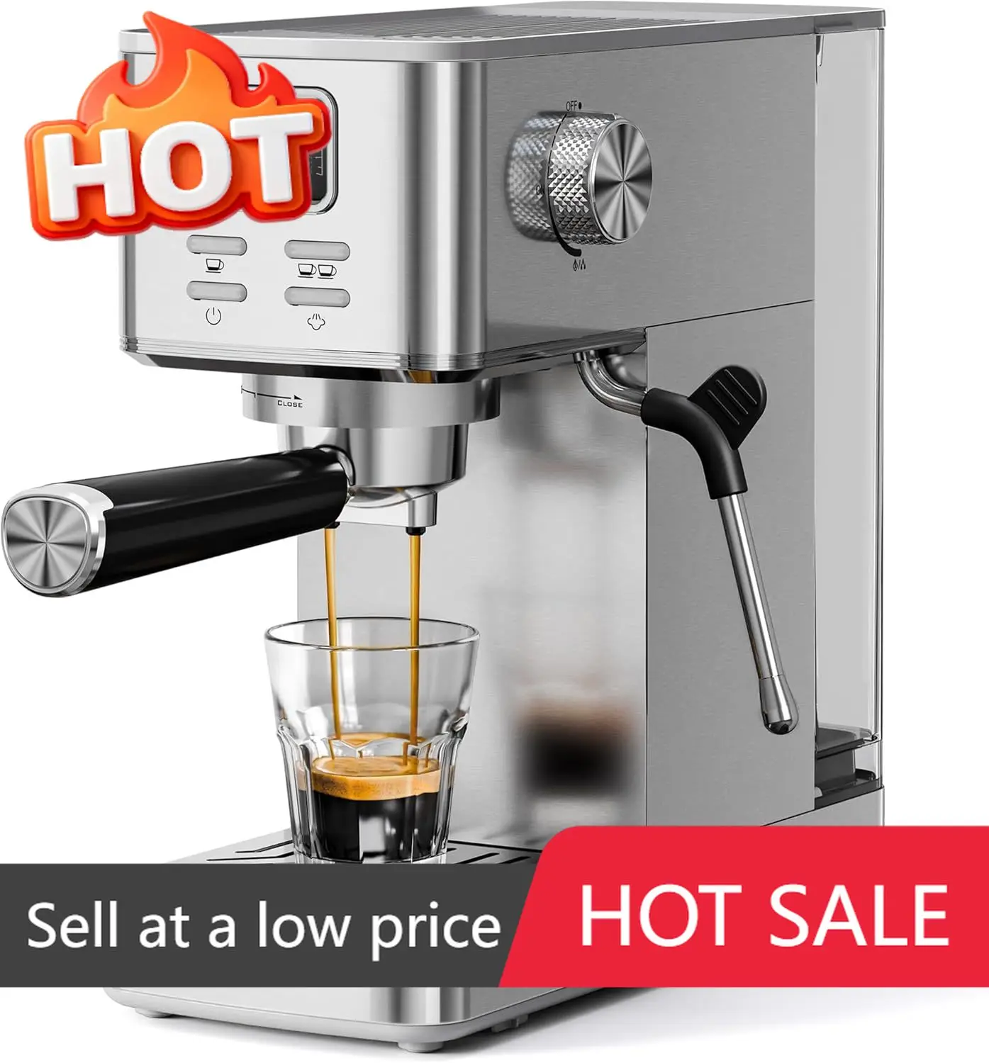 Professional Espresso Coffee Machines Milk Frother Cappuccino Latte Home Stainless Steel Removable Water Tank Steam
Professional Espresso Coffee Machines Milk Frother Cappuccino Latte Home Stainless Steel Removable Water Tank Steam