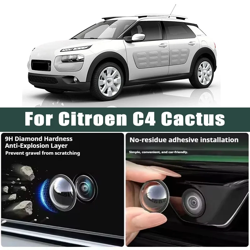 Car Camera Lens Protector 2PCS Rear View Camera Cover 360° Protection Anti Scratch Waterproof For Citroen C4 Cactus