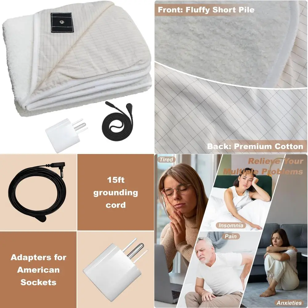 Плед для заземления, вдохновленный природой, 59x78 дюймов, бежевый - улучшает сон и снижает усталость
Плед для заземления, вдохновленный природой, 59x78 дюймов, бежевый - улучшает сон и снижает усталость