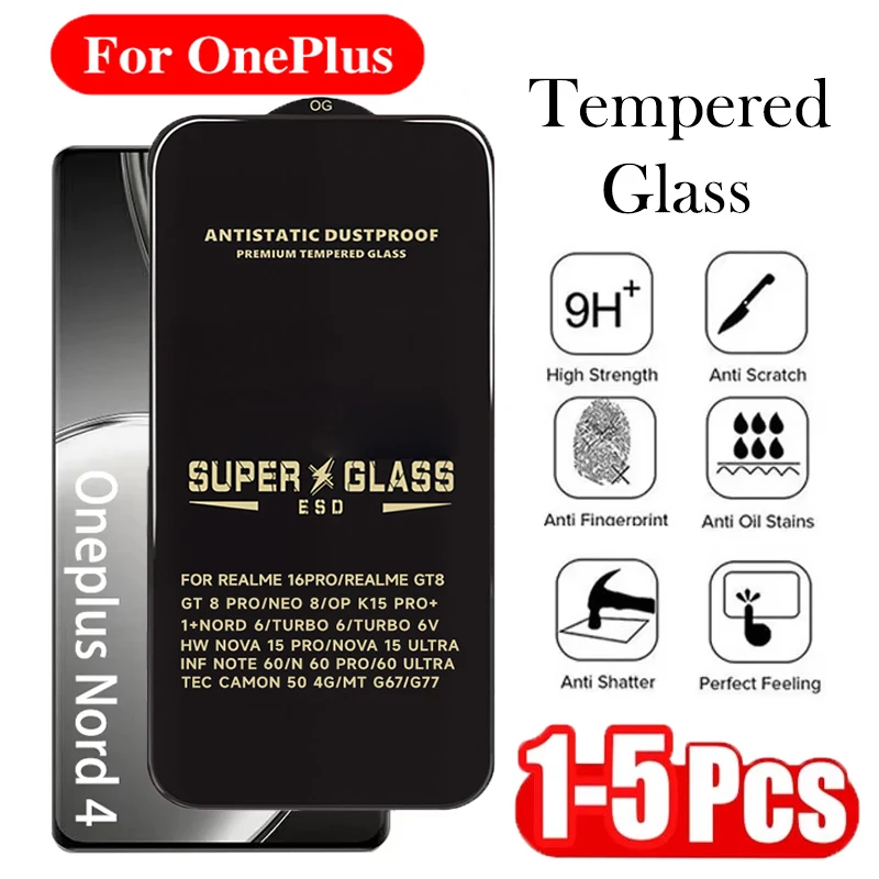 1-5PCS Full Cover Tempered Glass For Oneplus 15 15R 10T 10R 13T 13R 8T 9 Nord 5 6 4 ACE 5 Screen Protector Protective Phone Film
1-5PCS Full Cover Tempered Glass For Oneplus 15 15R 10T 10R 13T 13R 8T 9 Nord 5 6 4 ACE 5 Screen Protector Protective Phone Film