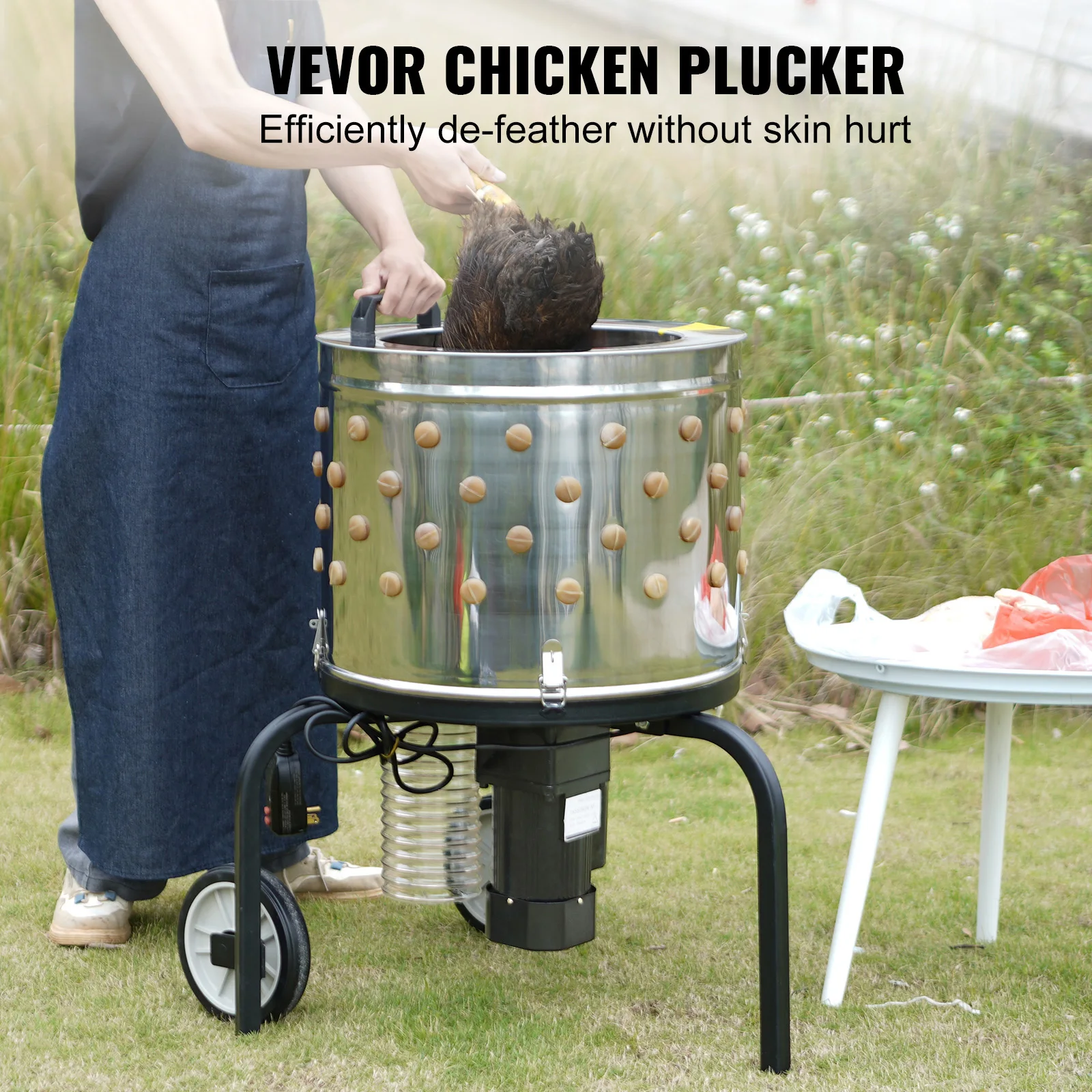 20inch Diameter Stainless Steel Drum 108 Soft Fingers 500W Poultry Plucking Debris Collection
20inch Diameter Stainless Steel Drum 108 Soft Fingers 500W Poultry Plucking Debris Collection