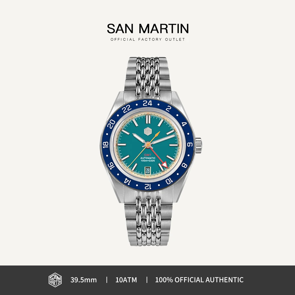 San Martin Original Design Men Watch 39.5mm GMT Swim Sport NH34 Automatic Mechanical Wristwatch Waterproof 100m Luminous SN0116
San Martin Original Design Men Watch 39.5mm GMT Swim Sport NH34 Automatic Mechanical Wristwatch Waterproof 100m Luminous SN0116
