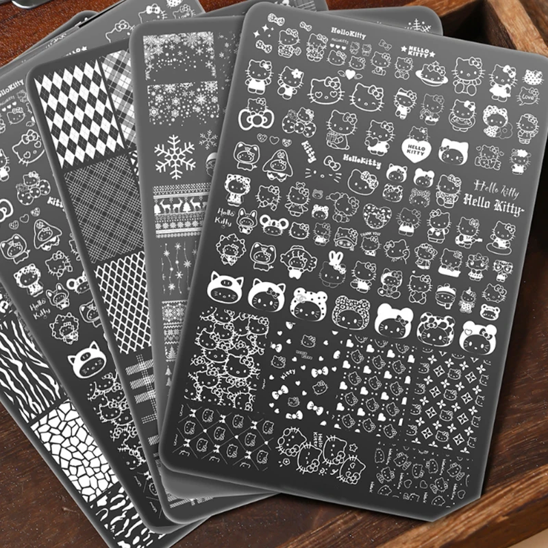 Пластины для штамповки ногтей Sanrio Hello Kitty Kuromi, узор для печати, большой размер 9,5*14,5 см, стальные штампы для ногтей, геометрический шаблон, трафареты
Пластины для штамповки ногтей Sanrio Hello Kitty Kuromi, узор для печати, большой размер 9,5*14,5 см, стальные штампы для ногтей, геометрический шаблон, трафареты