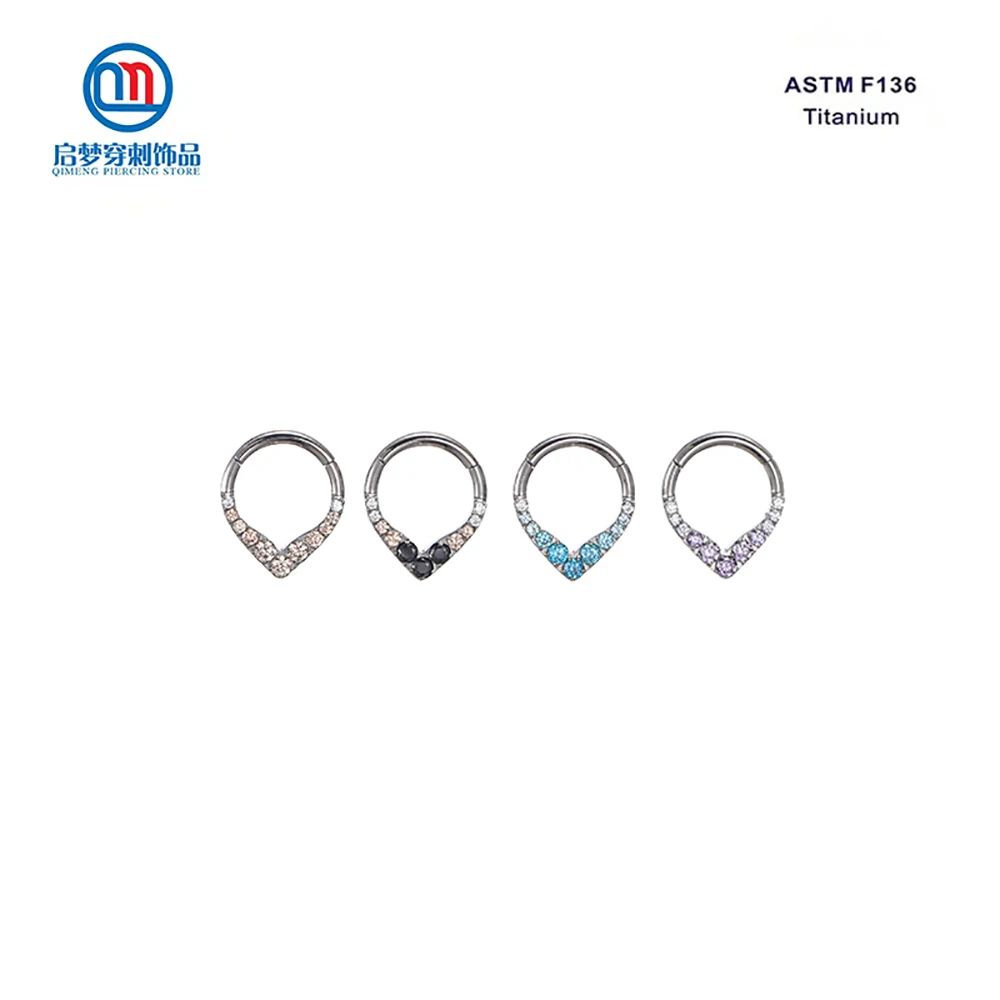 QM 16G ASTM F136 Titanium Septum Piercing Nose Ring Hinged Segment Earrings Cartilage Clicker Hoop Body Jewelry
QM 16G ASTM F136 Titanium Septum Piercing Nose Ring Hinged Segment Earrings Cartilage Clicker Hoop Body Jewelry