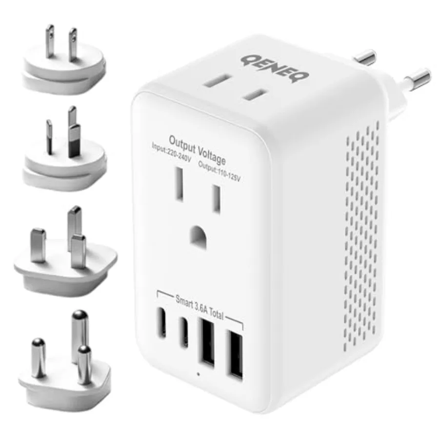 Universal Travel Adapter 220V to 110V Converter Voltage Converter International Plug Adaptor with UK/EU/AU/US/ZA Plug for Hair
Universal Travel Adapter 220V to 110V Converter Voltage Converter International Plug Adaptor with UK/EU/AU/US/ZA Plug for Hair