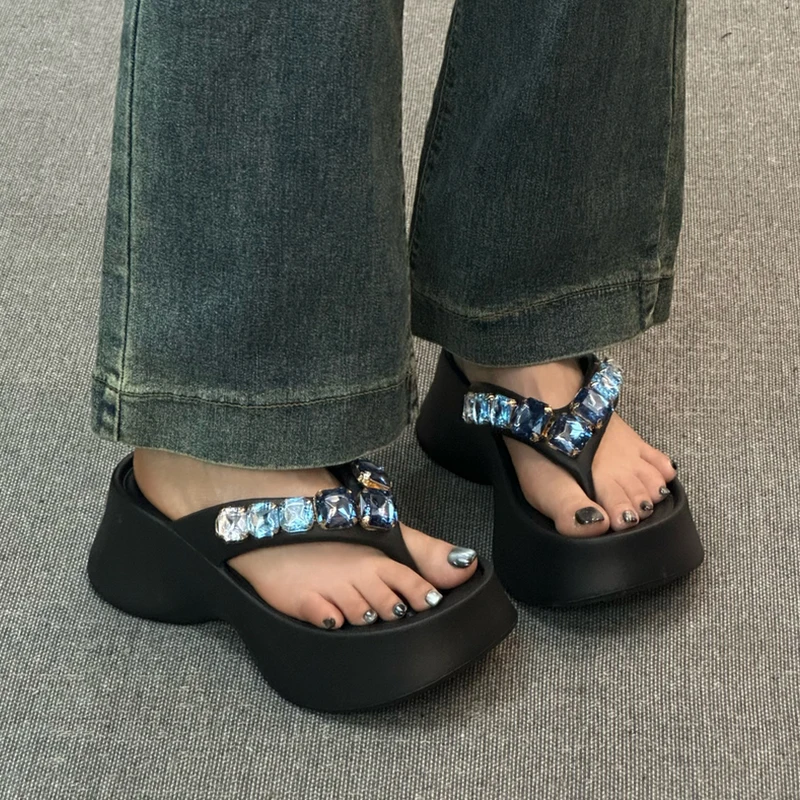 Woman Crystal Flip Flops Flats Platform Sandals Beach Clip Toe Shoes Summer 2026 Luxury Walking Shoes Casual Comfort Slides Lady
Woman Crystal Flip Flops Flats Platform Sandals Beach Clip Toe Shoes Summer 2026 Luxury Walking Shoes Casual Comfort Slides Lady