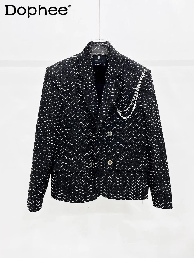 Fashion Niche Design Hot Diamond Plaid Small Suit Jackets Men's 2025 Trendy Shoulder Padded Blazers Masculinity Tailored Coats
Fashion Niche Design Hot Diamond Plaid Small Suit Jackets Men's 2025 Trendy Shoulder Padded Blazers Masculinity Tailored Coats