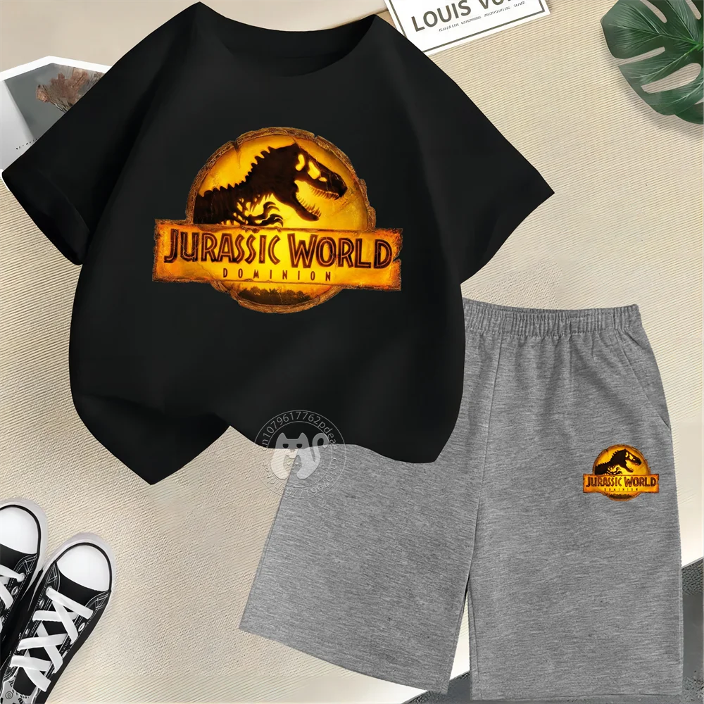 Jurassic Summer 100% cotton T-shirt + shorts children's fun cartoon men and women street casual fashion children's wear
Jurassic Summer 100% cotton T-shirt + shorts children's fun cartoon men and women street casual fashion children's wear