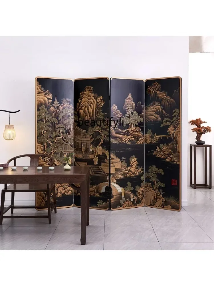 S Character Landscape Screen Ancient Chinese Style Hand Painted Lacquer Painting Home Decoration Hotel Club Folding Partition
S Character Landscape Screen Ancient Chinese Style Hand Painted Lacquer Painting Home Decoration Hotel Club Folding Partition