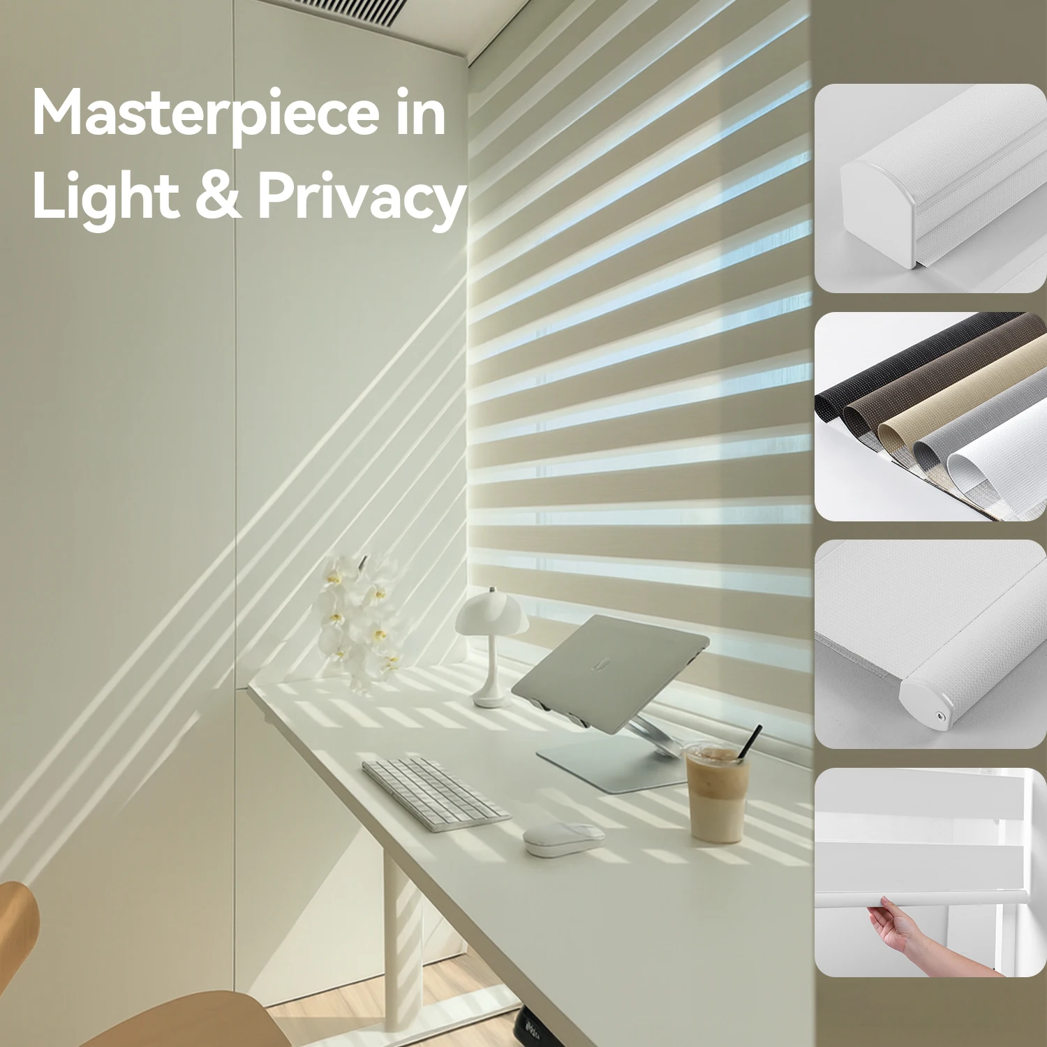 Customized Blackout Cordless Blinds With 5 Color Full Blackout Anti-Glare Plain Weave Zebra Fabric For Studying Room
Customized Blackout Cordless Blinds With 5 Color Full Blackout Anti-Glare Plain Weave Zebra Fabric For Studying Room