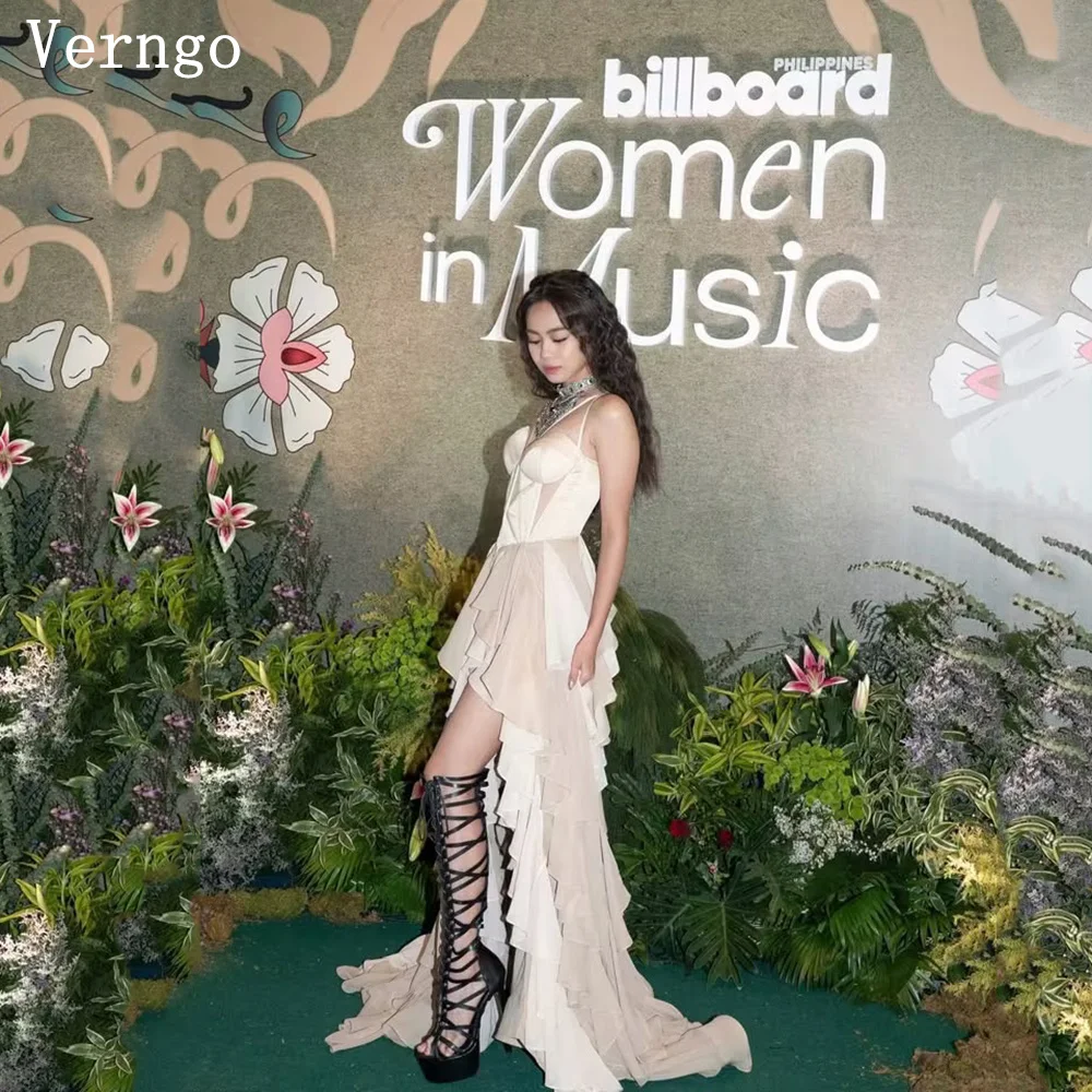 Verngo Champagne Satin Evening Dress Spaghetti Straps A Line Maxi Party Gowns Side Slit Pleated Prom Dresses Customized 2026
Verngo Champagne Satin Evening Dress Spaghetti Straps A Line Maxi Party Gowns Side Slit Pleated Prom Dresses Customized 2026