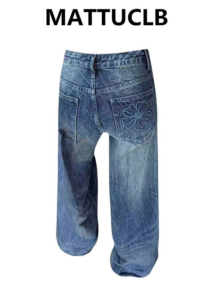 Women's Baggy Jean American Retro Designer Denim Pants Y2K High Street Wide Fit Cowboy Embroidery Japanese Harajuku Long Trouser
Women's Baggy Jean American Retro Designer Denim Pants Y2K High Street Wide Fit Cowboy Embroidery Japanese Harajuku Long Trouser