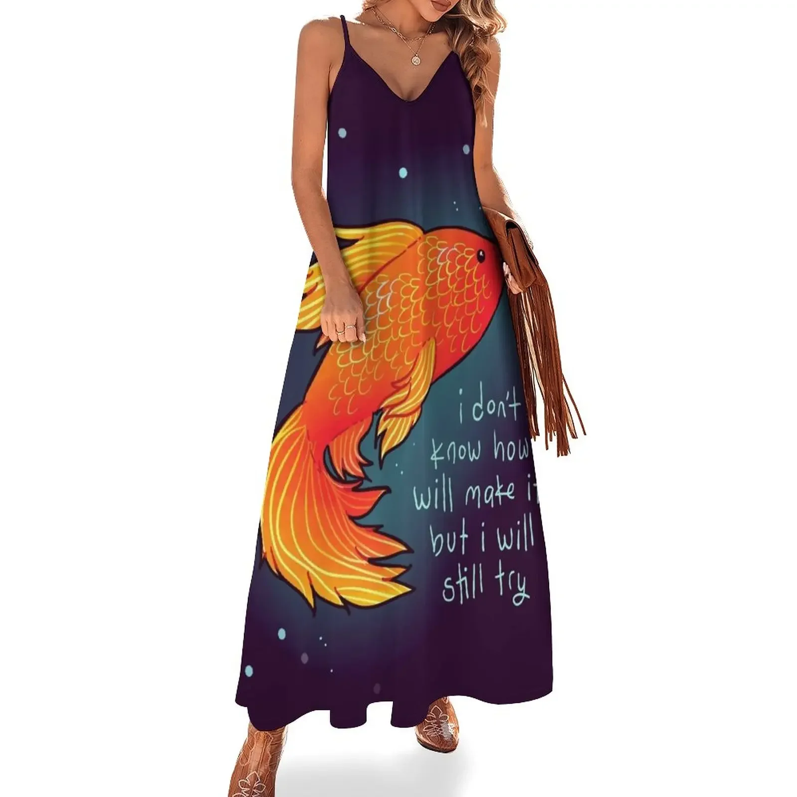 I will still try Goldfish Sleeveless Dress women's evening dresses 2025 beach dress women long dresses Dress women
I will still try Goldfish Sleeveless Dress women's evening dresses 2025 beach dress women long dresses Dress women
