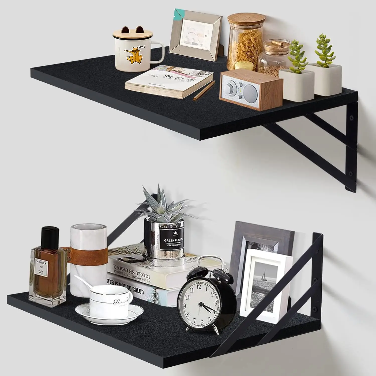 2 Pc Deep Floating Shelves ; 12 Inch Deep Wall Mounted Hanging Shelves for Living Room, Kitchen, Office, Bathroom and B
2 Pc Deep Floating Shelves ; 12 Inch Deep Wall Mounted Hanging Shelves for Living Room, Kitchen, Office, Bathroom and B