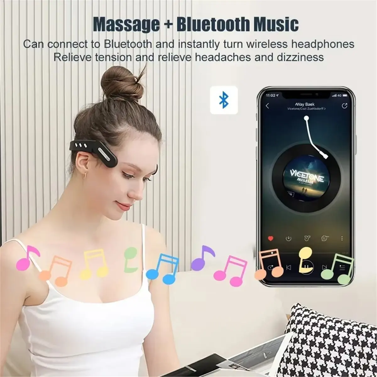 N94R EMS Bluetooth-массажер для сна с термотерапией для снятия боли в голове и шее при бессоннице, низкочастотный импульсный массажер
N94R EMS Bluetooth-массажер для сна с термотерапией для снятия боли в голове и шее при бессоннице, низкочастотный импульсный массажер