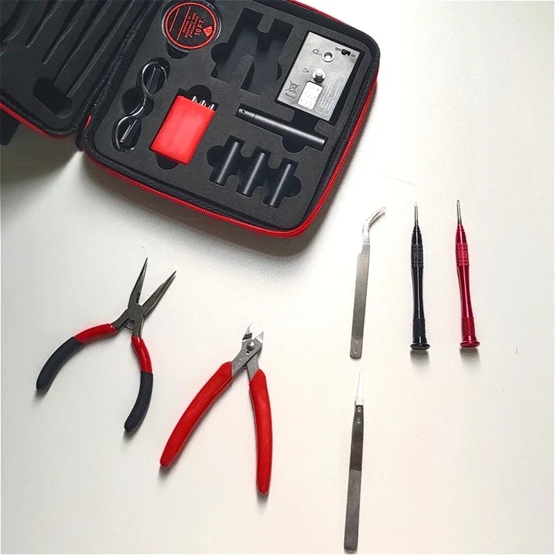 Vaping Atomizer Upgraded 2nd Generation Rebuilding Tool Kit Ohmmeter Coil Winding Rod Ceramic Tweezers All-in-One Tool kit
Vaping Atomizer Upgraded 2nd Generation Rebuilding Tool Kit Ohmmeter Coil Winding Rod Ceramic Tweezers All-in-One Tool kit