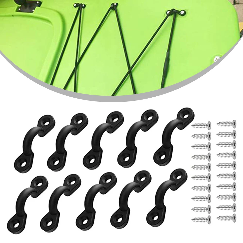 10pcs Kayaks Bungee Deck Loops with Eye Hooks for Marine Use Reliable Installation with Stainless Steel Screws
10pcs Kayaks Bungee Deck Loops with Eye Hooks for Marine Use Reliable Installation with Stainless Steel Screws