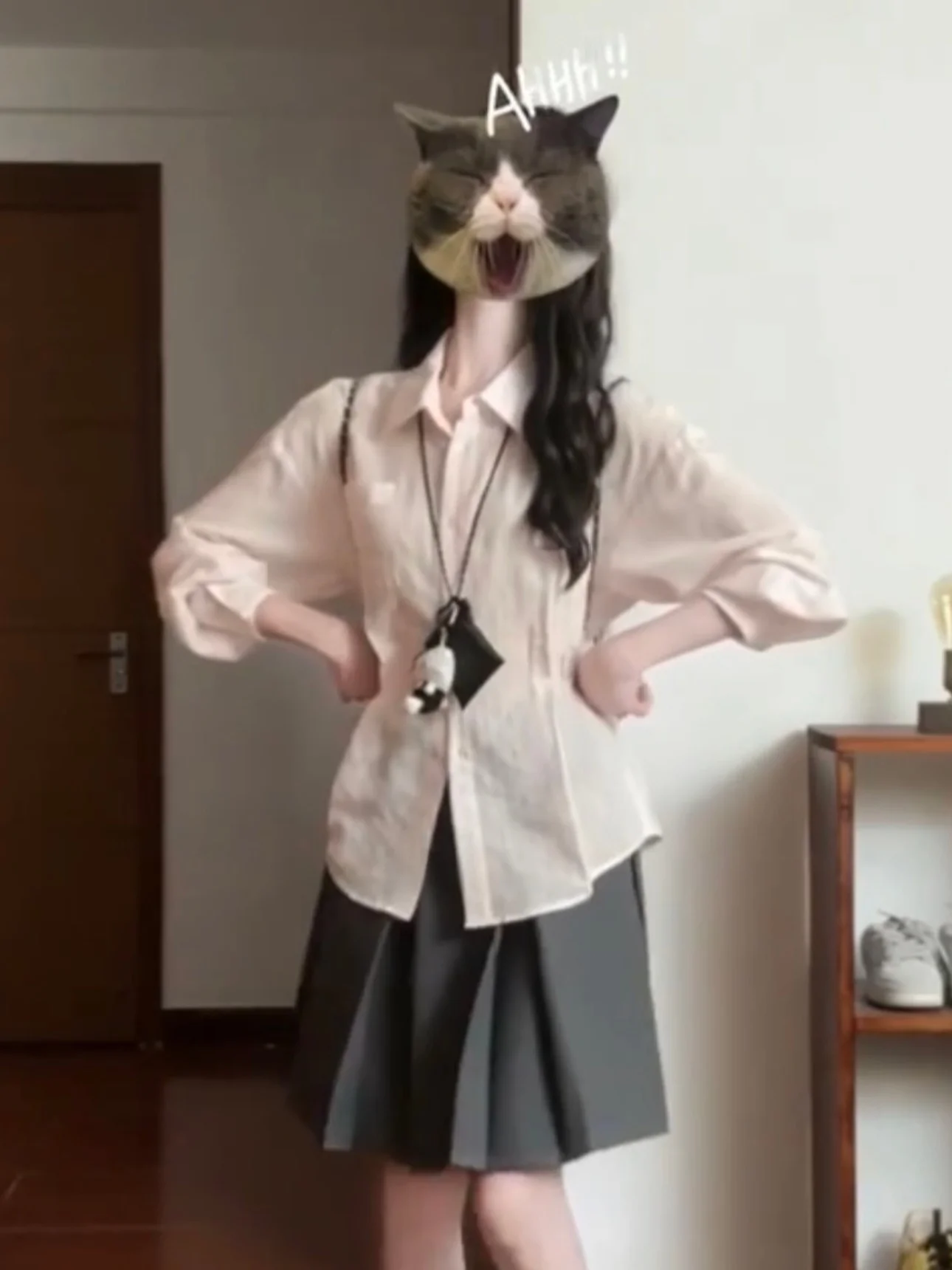 Pink Striped Waist-Cinching Women's irt Spring 2026 New Korean Sle Age-Defng Thin Sunscreen Cotton Polyester Blend irt
Pink Striped Waist-Cinching Women's irt Spring 2026 New Korean Sle Age-Defng Thin Sunscreen Cotton Polyester Blend irt