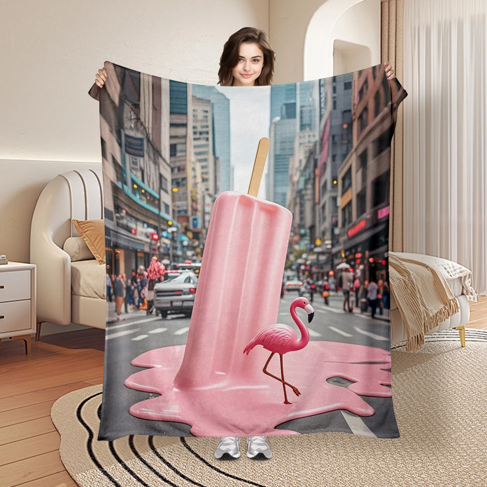 Pink Flamingo And Ice Cream Street Art Inspired Creative Blanket For Stylish Home Decor And Gift Ideas
Pink Flamingo And Ice Cream Street Art Inspired Creative Blanket For Stylish Home Decor And Gift Ideas