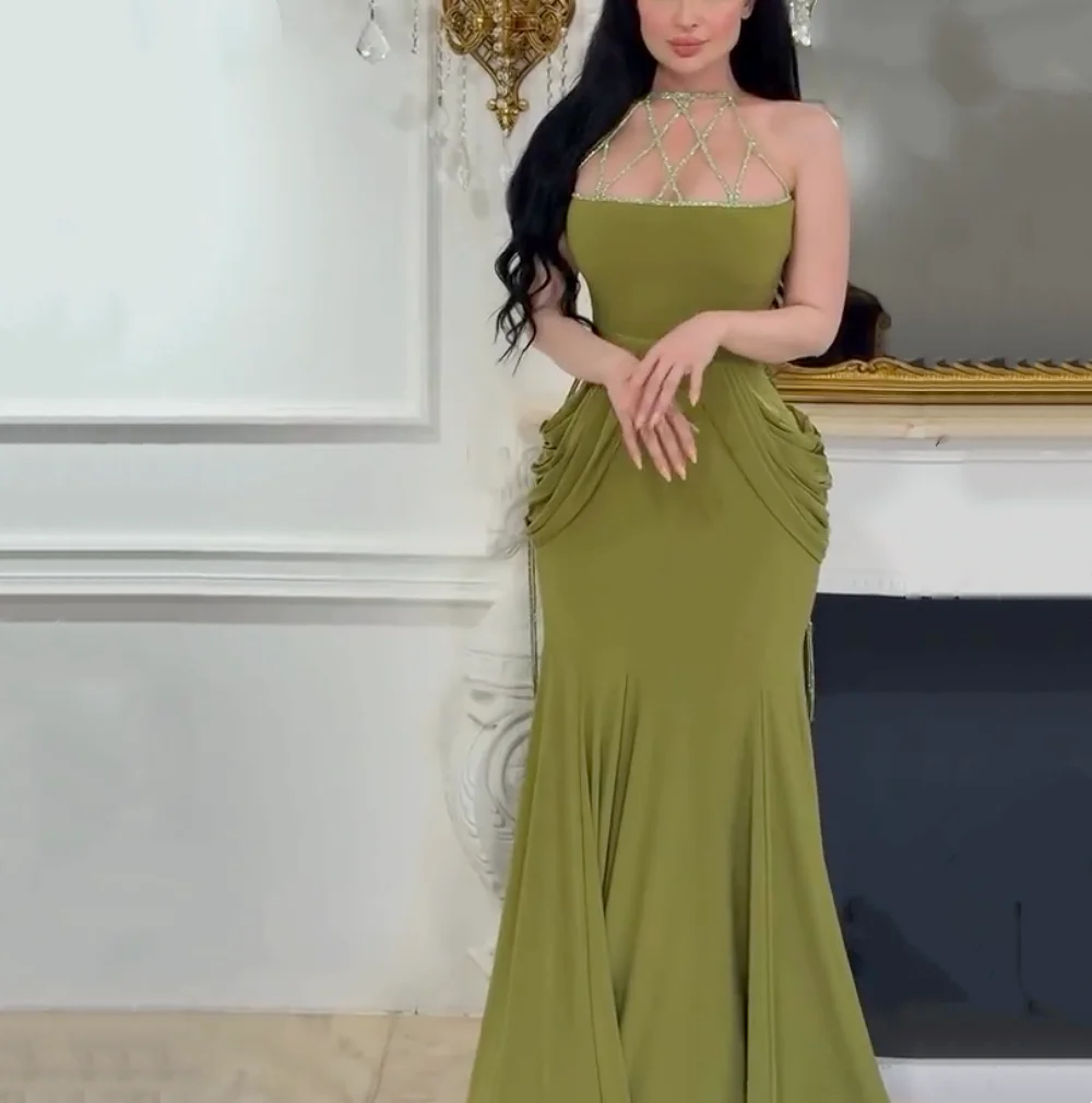 Customized Elegant Sleeveless Party Dress Glitter Charming Trumpet Long Dresses Formal Evening Dress For Wedding Banquet
Customized Elegant Sleeveless Party Dress Glitter Charming Trumpet Long Dresses Formal Evening Dress For Wedding Banquet