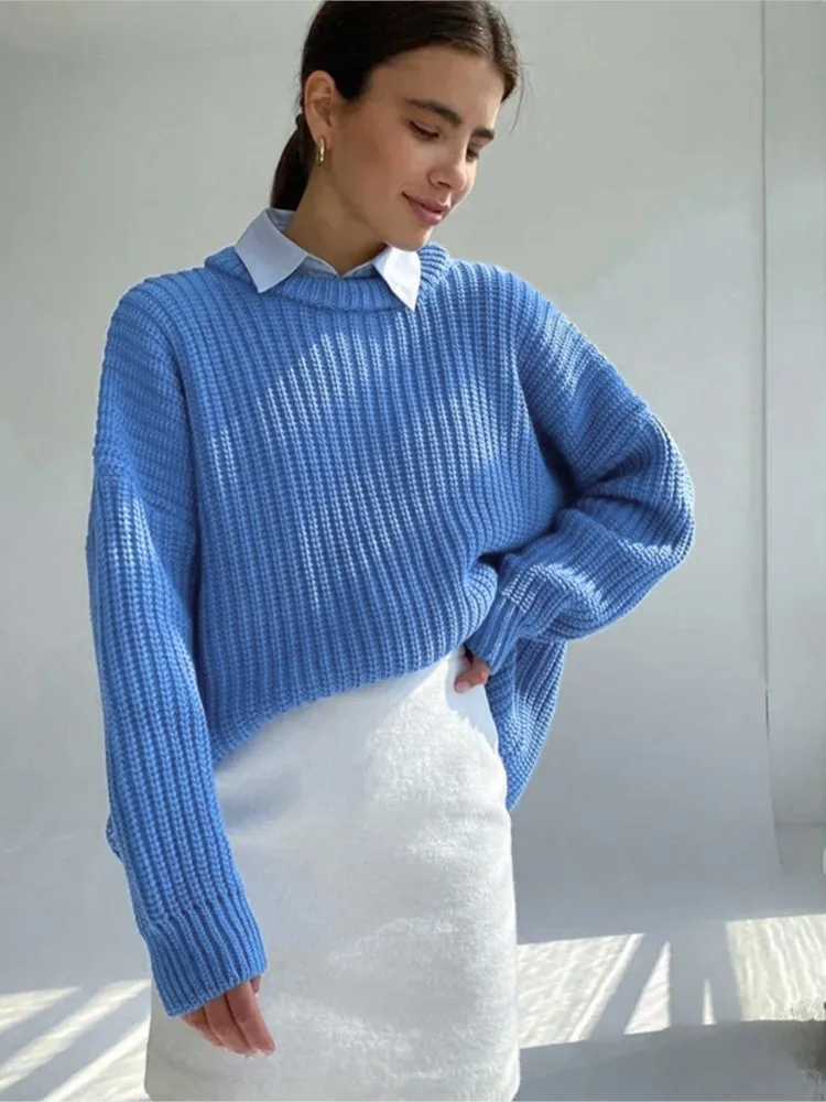 2025 Autumn Winter Sweater Women Knitted Ribbed Loose Pullover Sweater Long Sleeve Jumper Soft Warm Pull Femme Casual Sweaters
2025 Autumn Winter Sweater Women Knitted Ribbed Loose Pullover Sweater Long Sleeve Jumper Soft Warm Pull Femme Casual Sweaters