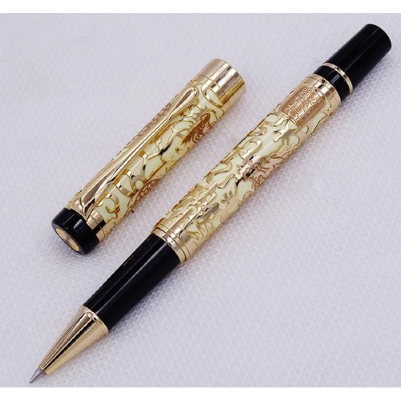 Металлическая ручка-роллер A + Jinhao, текстура дракона, резьба, желтая офисная ручка для письма
Металлическая ручка-роллер A + Jinhao, текстура дракона, резьба, желтая офисная ручка для письма