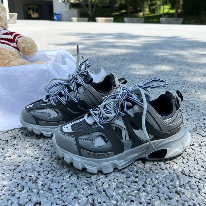 Fashion Stylish Gray Dad Running Shoes Adult Platform Trainers Chunky Sneakers For Women Men Sport Thick Sole Footwear Tripls
Fashion Stylish Gray Dad Running Shoes Adult Platform Trainers Chunky Sneakers For Women Men Sport Thick Sole Footwear Tripls