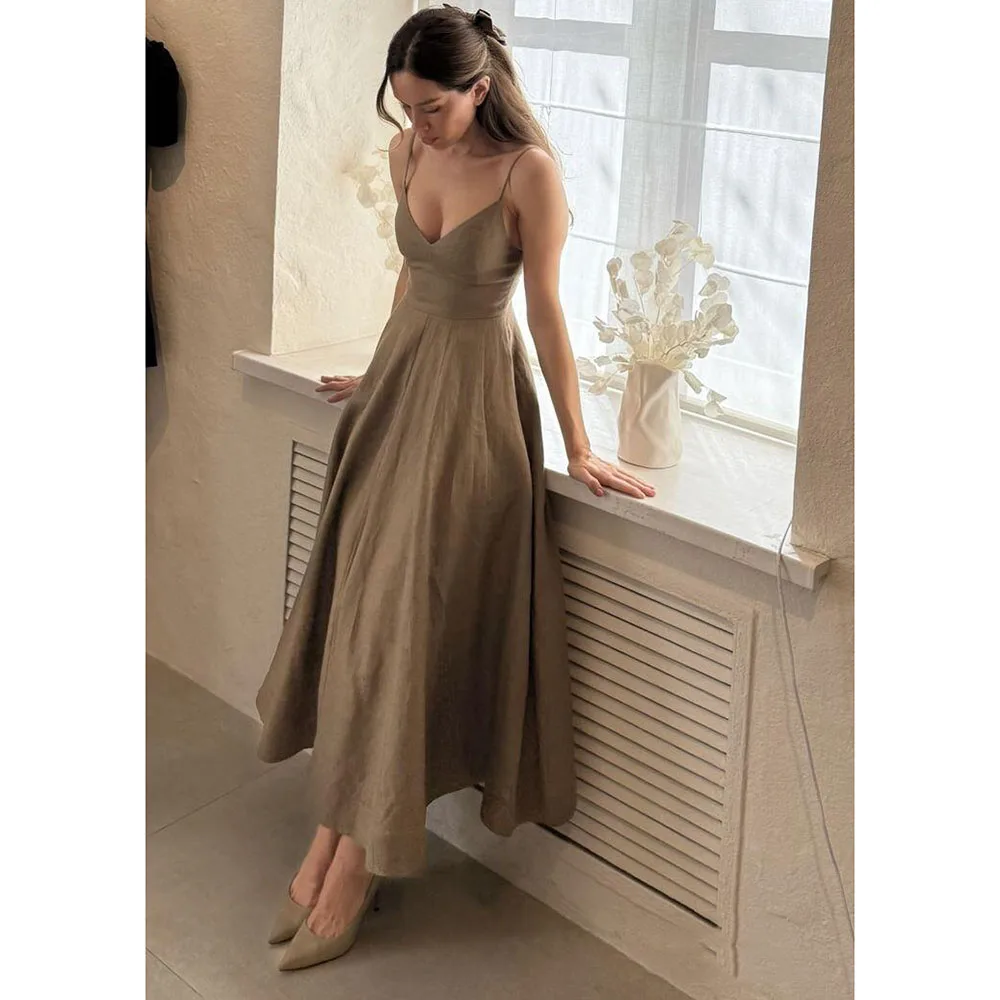 Luxury Prom Party Dresses Women V Neck Sleeveless Spaghetti Strap High Quality Banquet Celebrity Female Gowns Elegant Stylish
Luxury Prom Party Dresses Women V Neck Sleeveless Spaghetti Strap High Quality Banquet Celebrity Female Gowns Elegant Stylish