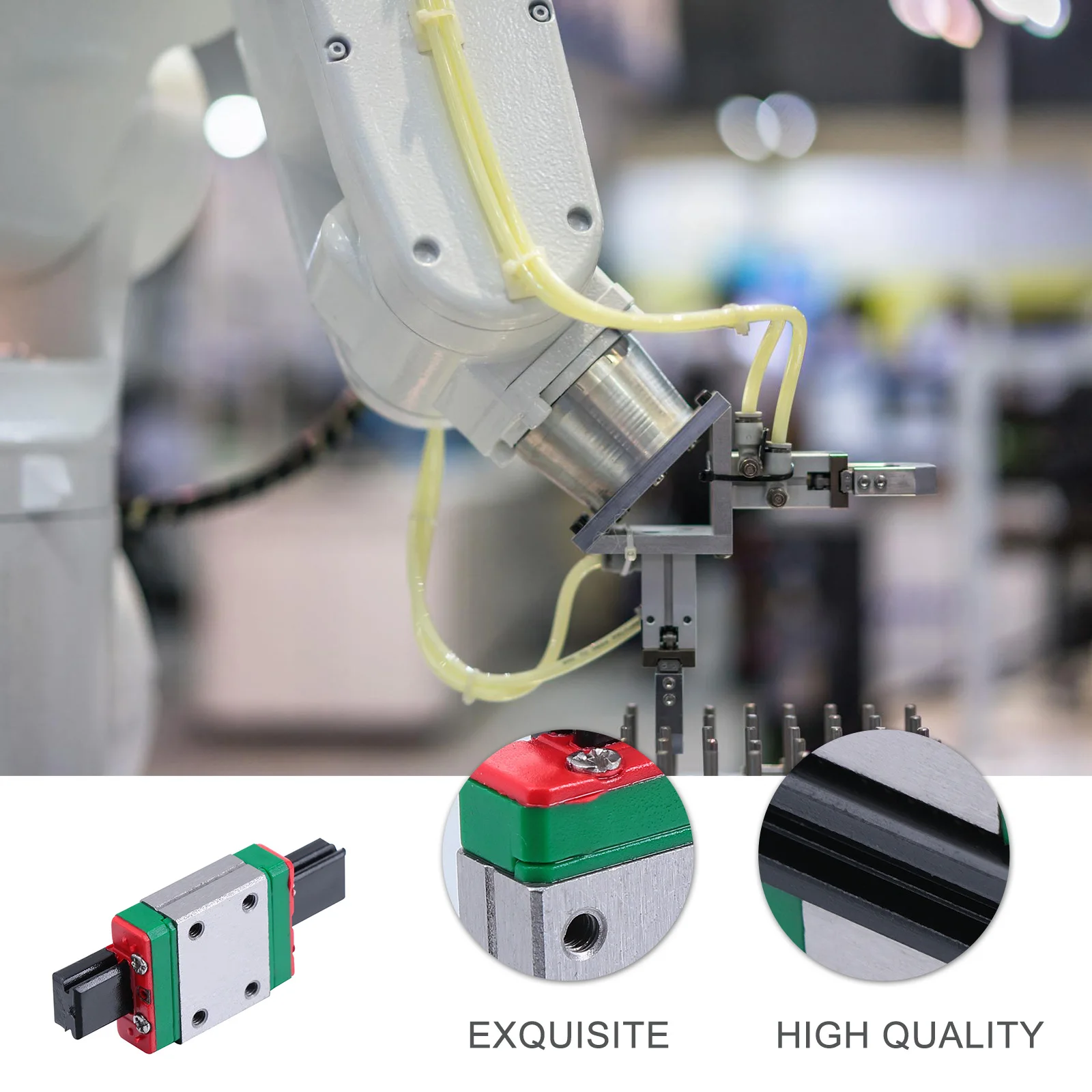 Linear Guide Rail Block Alloy Steel Low Friction Small Equipment Semiconductor Machinery Accessories Linear Bearing
Linear Guide Rail Block Alloy Steel Low Friction Small Equipment Semiconductor Machinery Accessories Linear Bearing